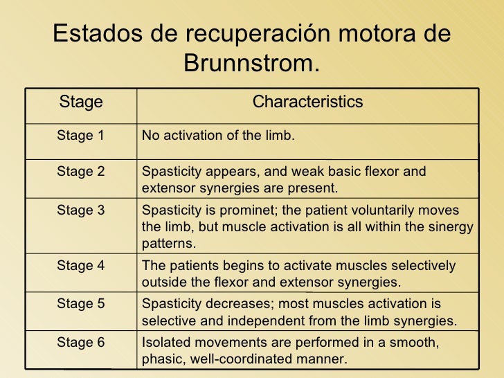 escala de brunnstrom